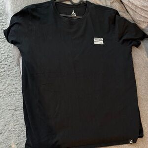 Jordan Black Tee with White Logo
